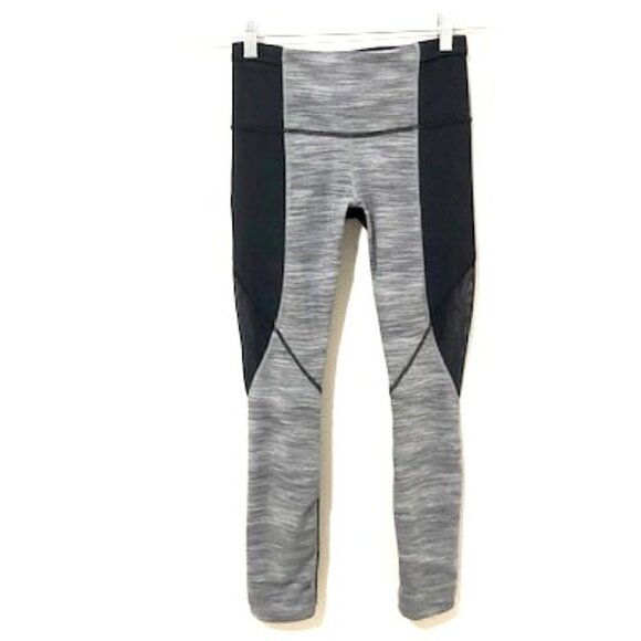 Lululemon Run with the Sun Tights Grey & Black - Picture 1 of 7